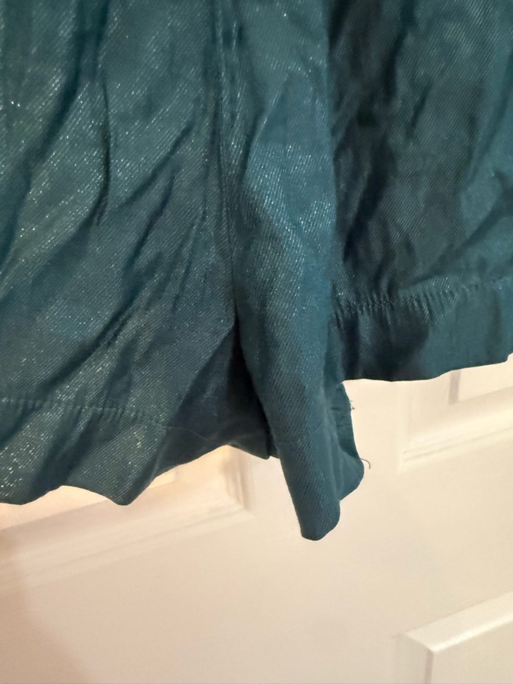 Sparkle & Fade Teal Ruffled Zip-Front Romper - Picture 5 of 7